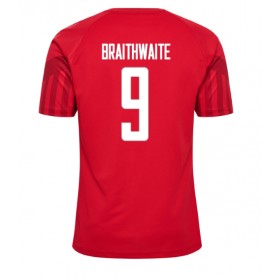 Nogometni Dresovi Danska Martin Braithwaite 9 Domaći Svjetsko Prvenstvo 2022 Kratkih Rukava